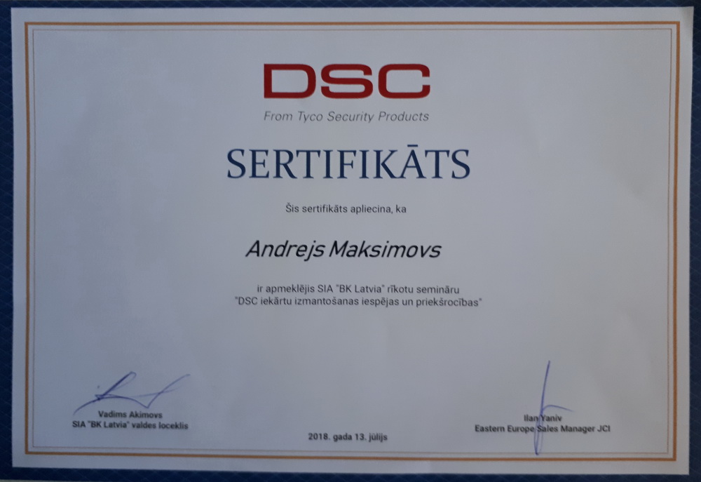 DSC certificate