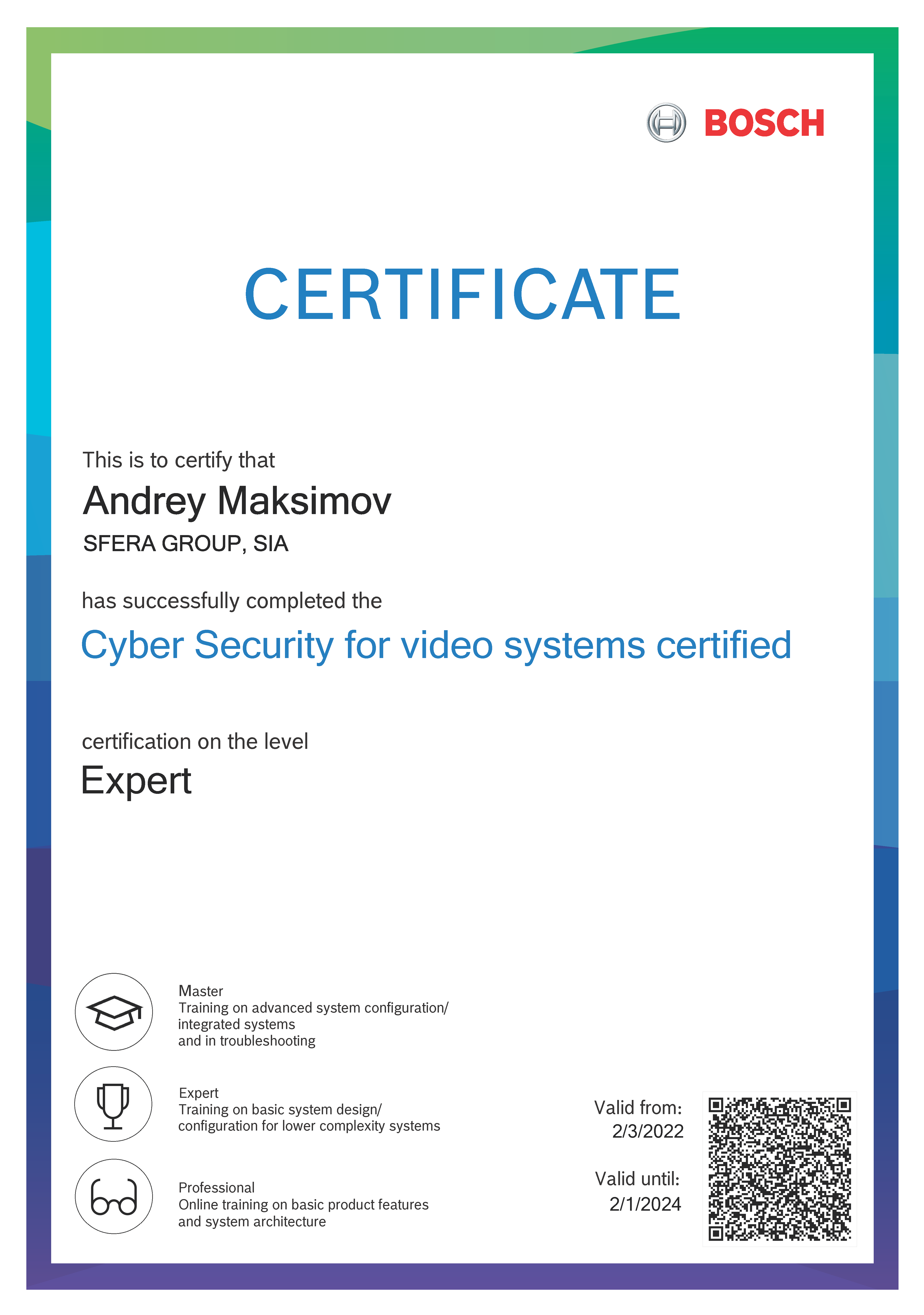 Bosch Cyber Security for Video Systems Expert