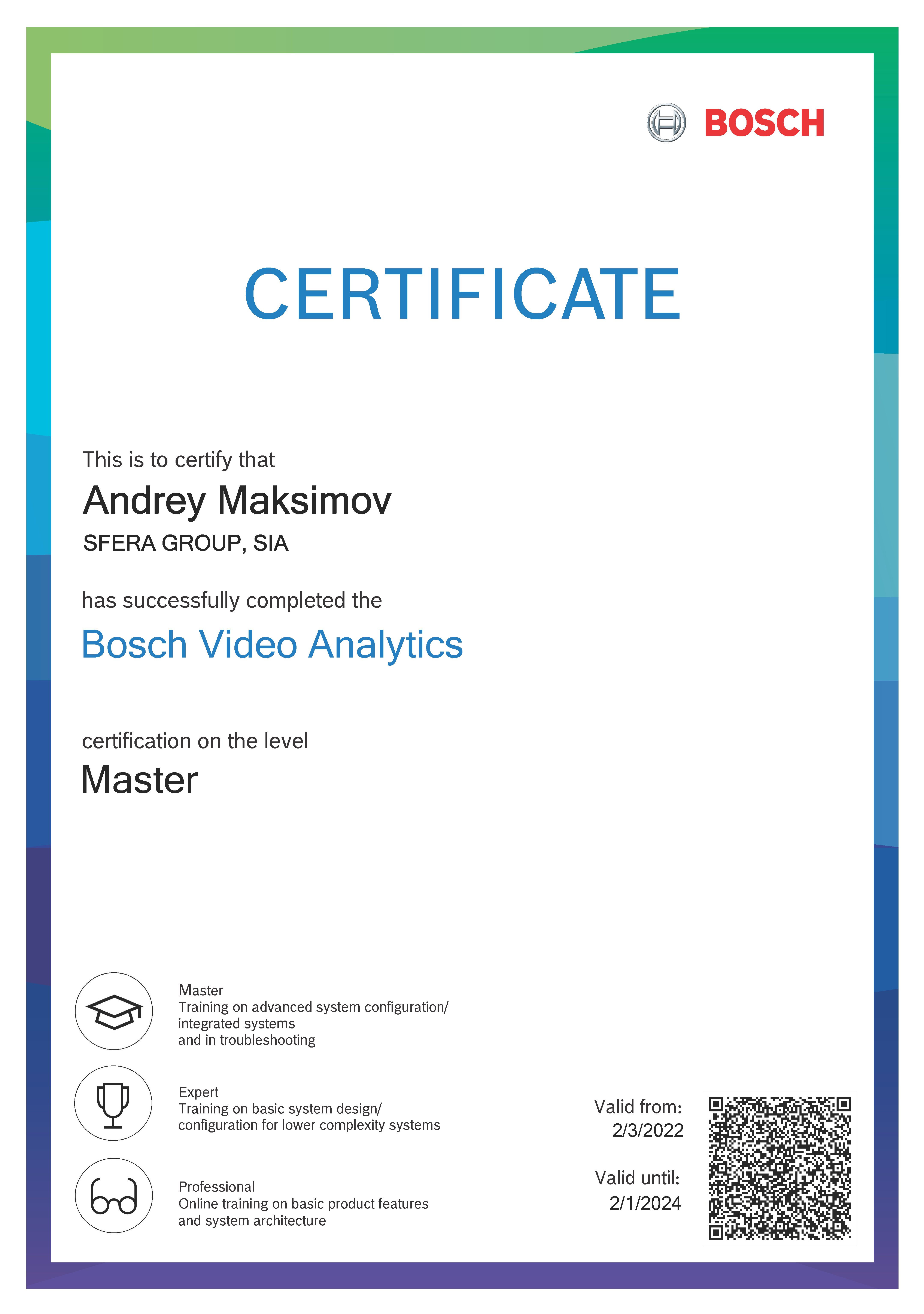 Bosch Video Analytics Master